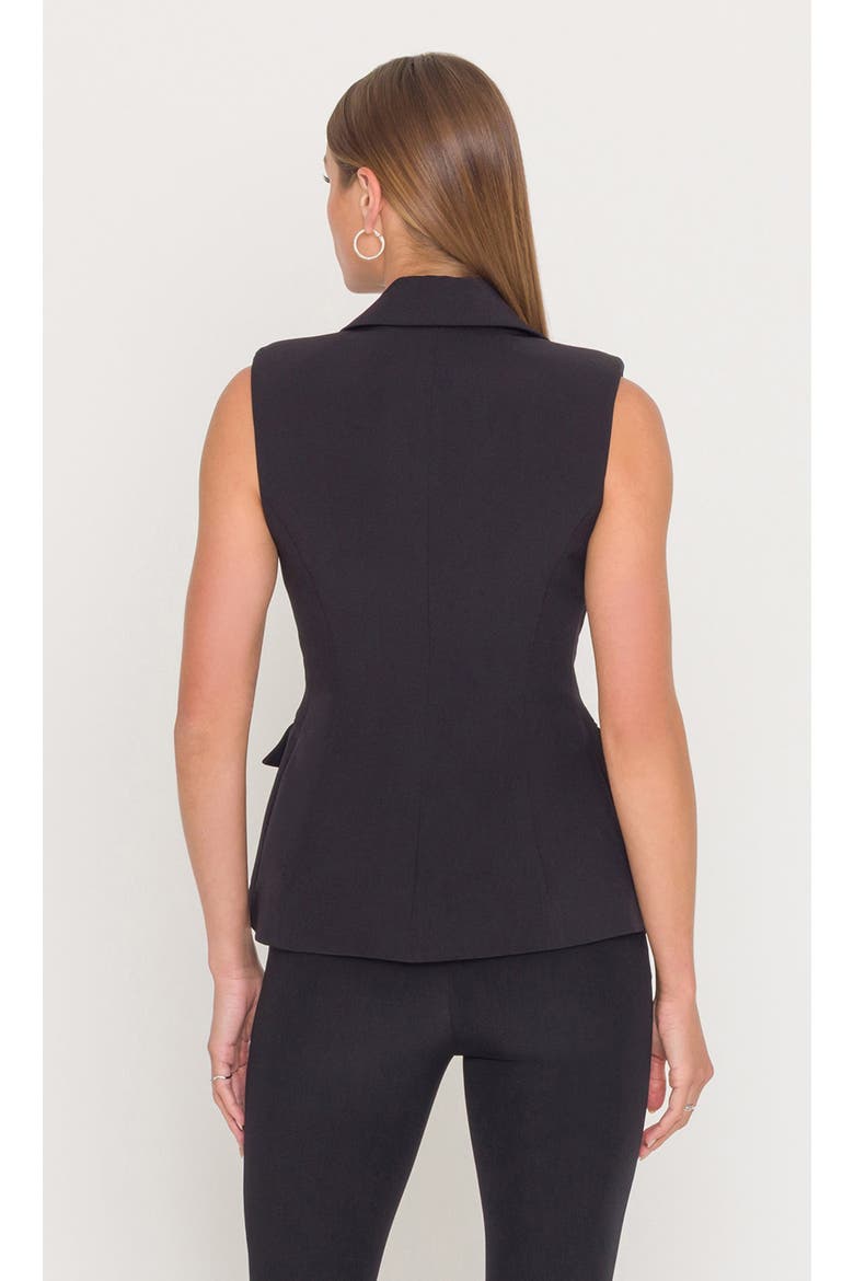 Rialto Crepe Sleeveless Blazer, Alternate, color, Black