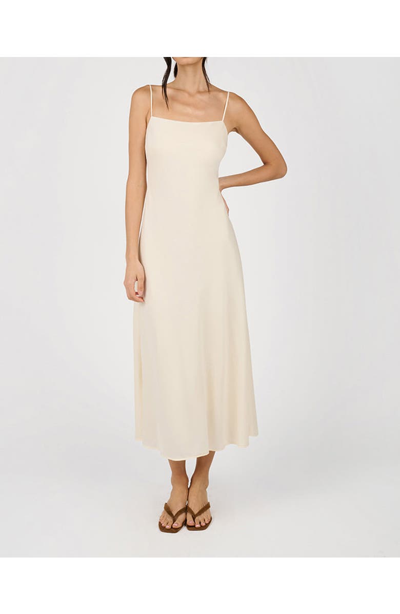 WeWoreWhat Ruffle Shawl Collar Maxi Dress, Alternate, color, Ivory