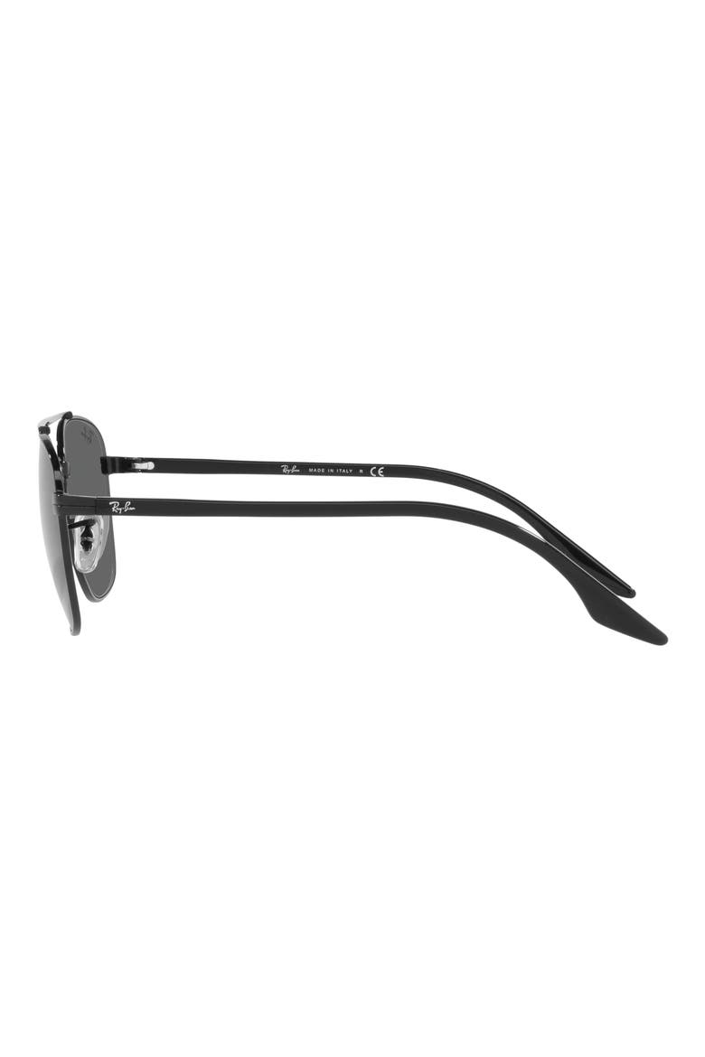 55mm Square Sunglasses, Alternate, color, BLACK