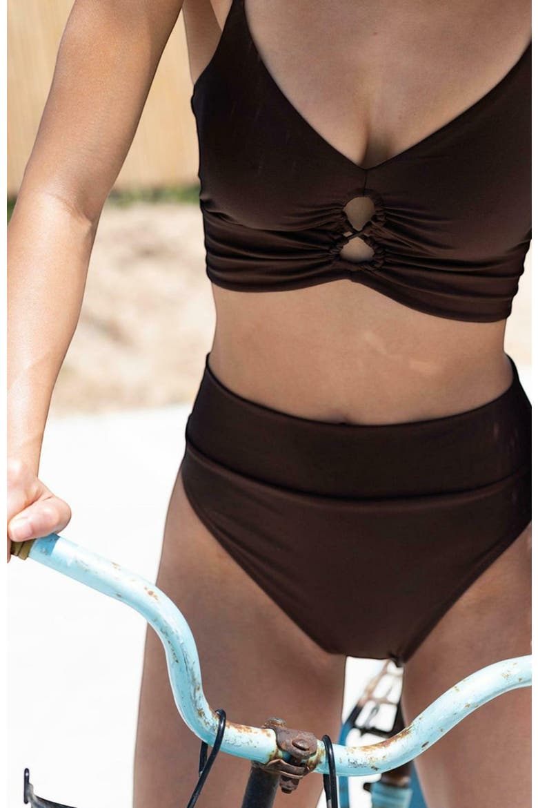 Yumi Bikini Bottom, Alternate, color, Dark Brown
