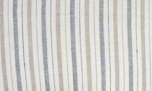 Pom Pom At Home Naples Striped Pillow In Ocean/natural