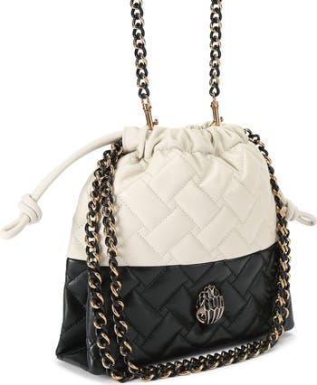Small Kensington Drawstring Quilted Leather Bucket Bag