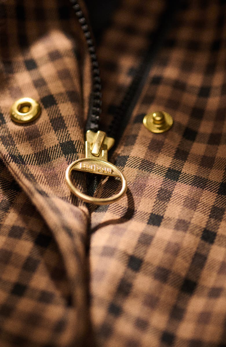 Barbour Audrey Check Showerproof Hooded Bomber Jacket, Alternate, color,