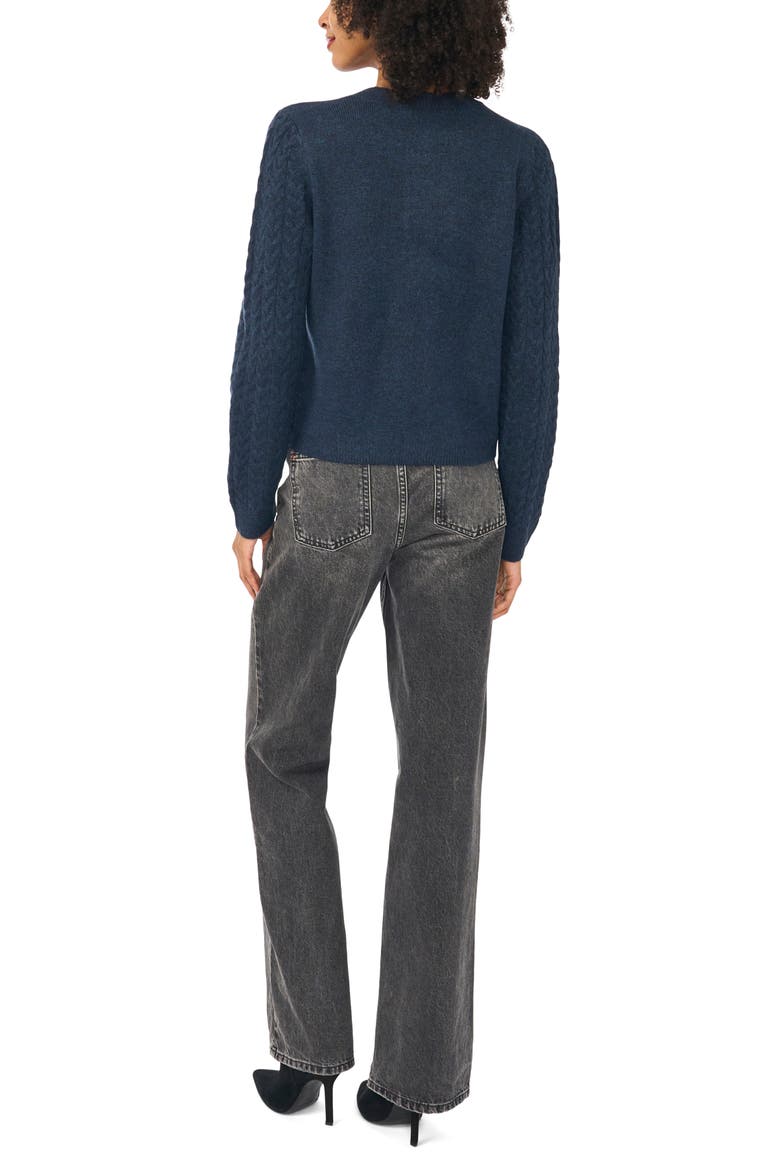 Cable Knit Cardigan, Alternate, color, VINTAGE BLUE