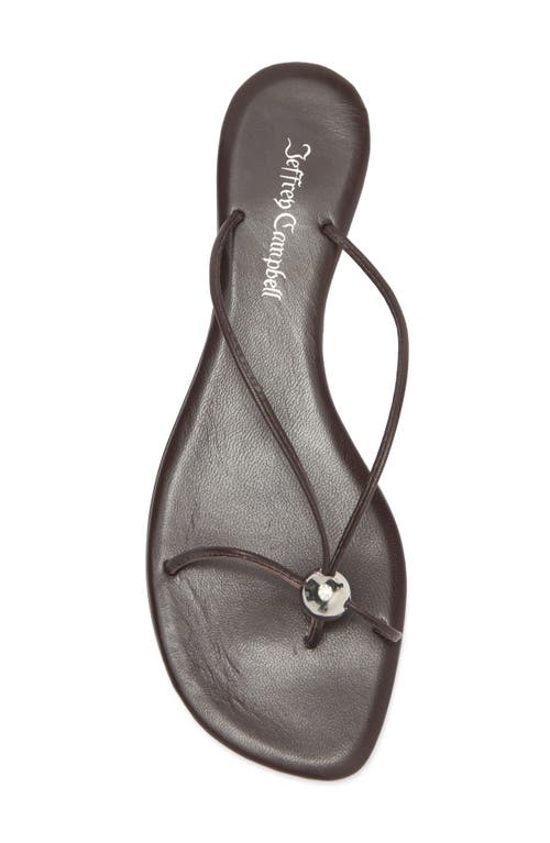 Jeffrey Campbell Cherished Sandal In Dark Brown Silver
