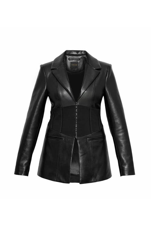 As By Df Amour Recycled Leather Blazer In Black