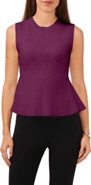 Halogen® Sleeveless Peplum Sweater