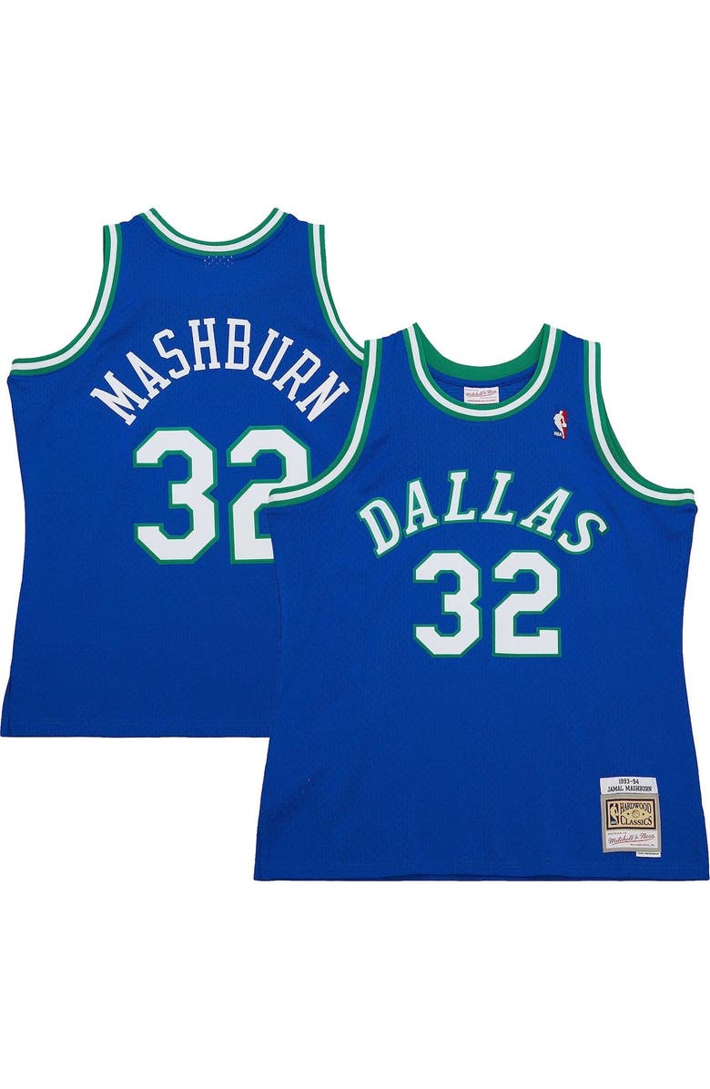 Mitchell & Ness Men's Mitchell & Ness Jamal Mashburn Blue Dallas Mavericks 2001/02 Hardwood Classics Swingman Jersey, Alternate, color, 