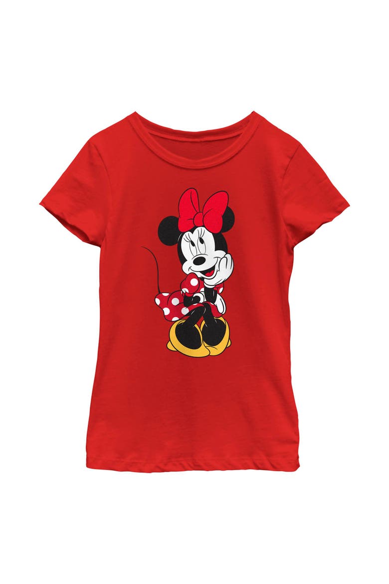 Girl's Minnie Mouse Adorable Pose  Graphic T-Shirt, Main, color, Red