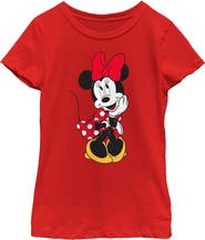 Minnie Mouse Girls' Adorable Pose Graphic Short Sleeve T-Shirt