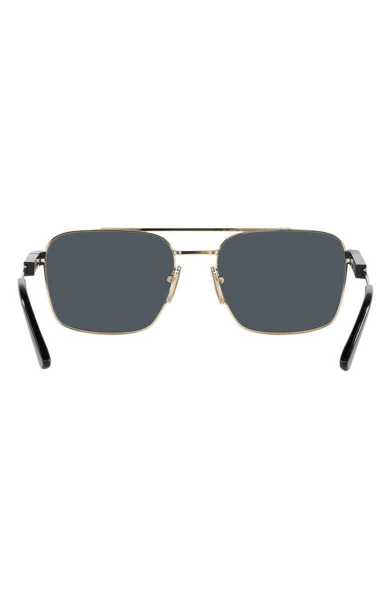 Prada 55mm Polarized Pillow Sunglasses, Alternate, color, Pale Gold