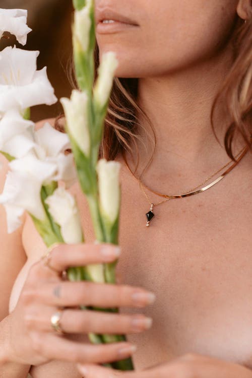 Dea Dia Slinky Gold Flat Herringbone Chain Necklace In Gold