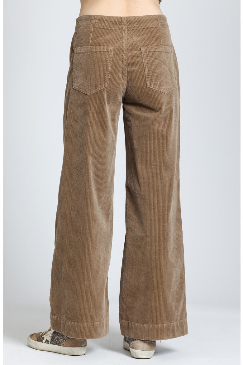 Retro Seamed Straight Leg Corduroy Pants, Alternate, color, BRONZE