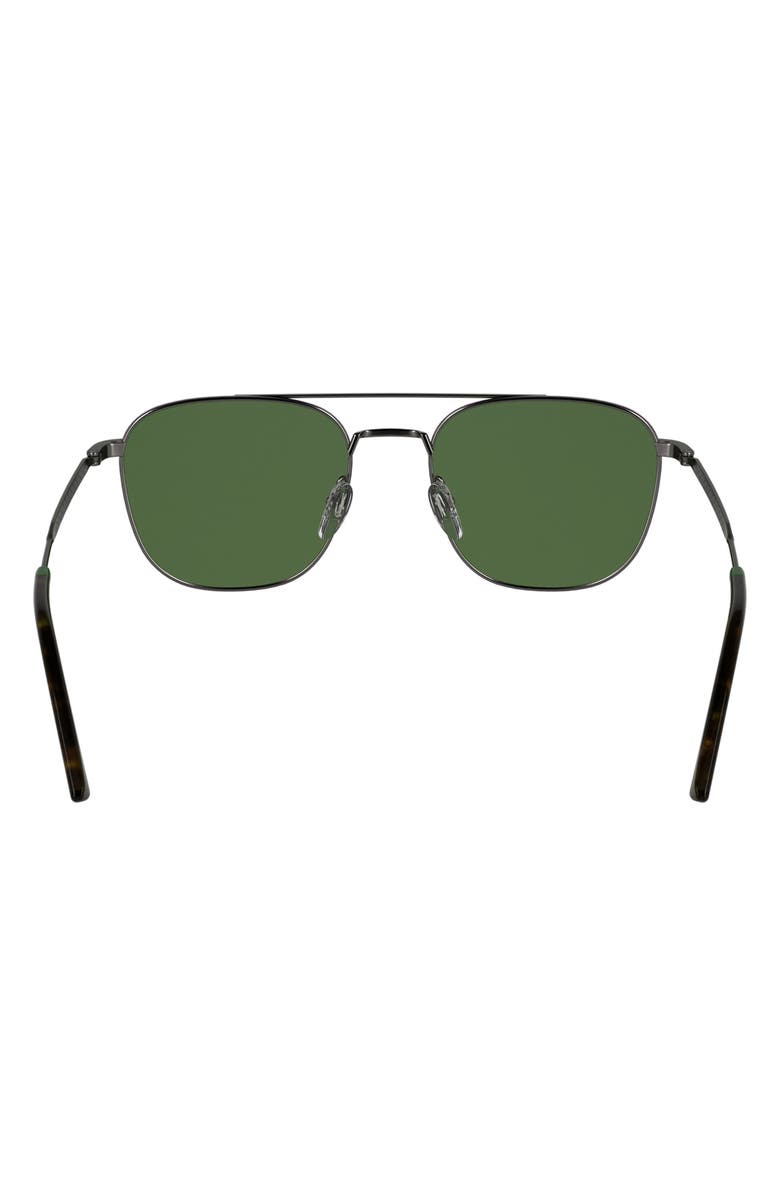 Lacoste Monogram 55mm Navigator Sunglasses, Alternate, color, Gunmetal