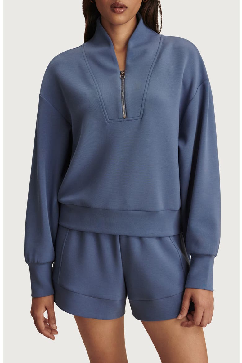 Davidson Woven Sweatshirt, Main, color, BIJOU BLUE