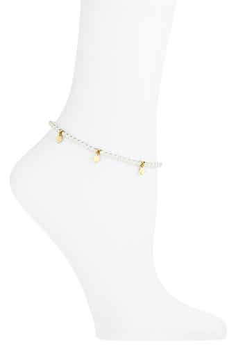 Demi-Fine Faux Pearl Anklet