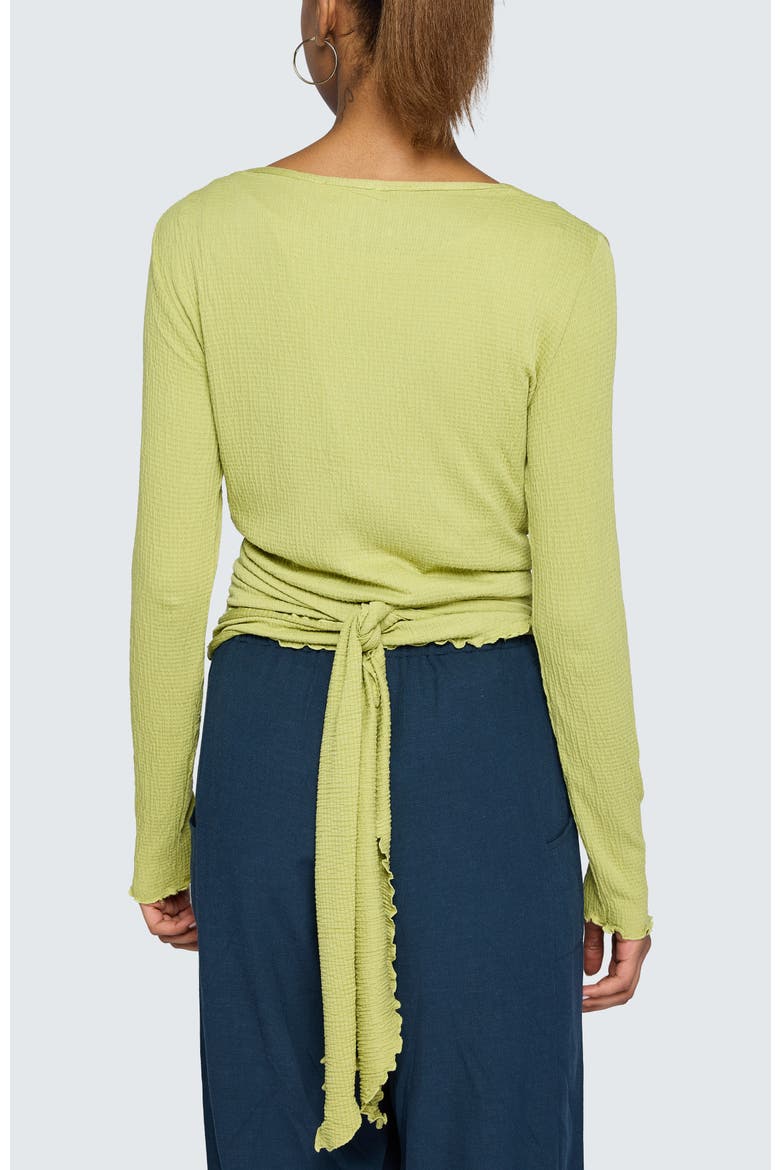 Kai Wrinkled Viscose Jersey Top, Alternate, color, Lime