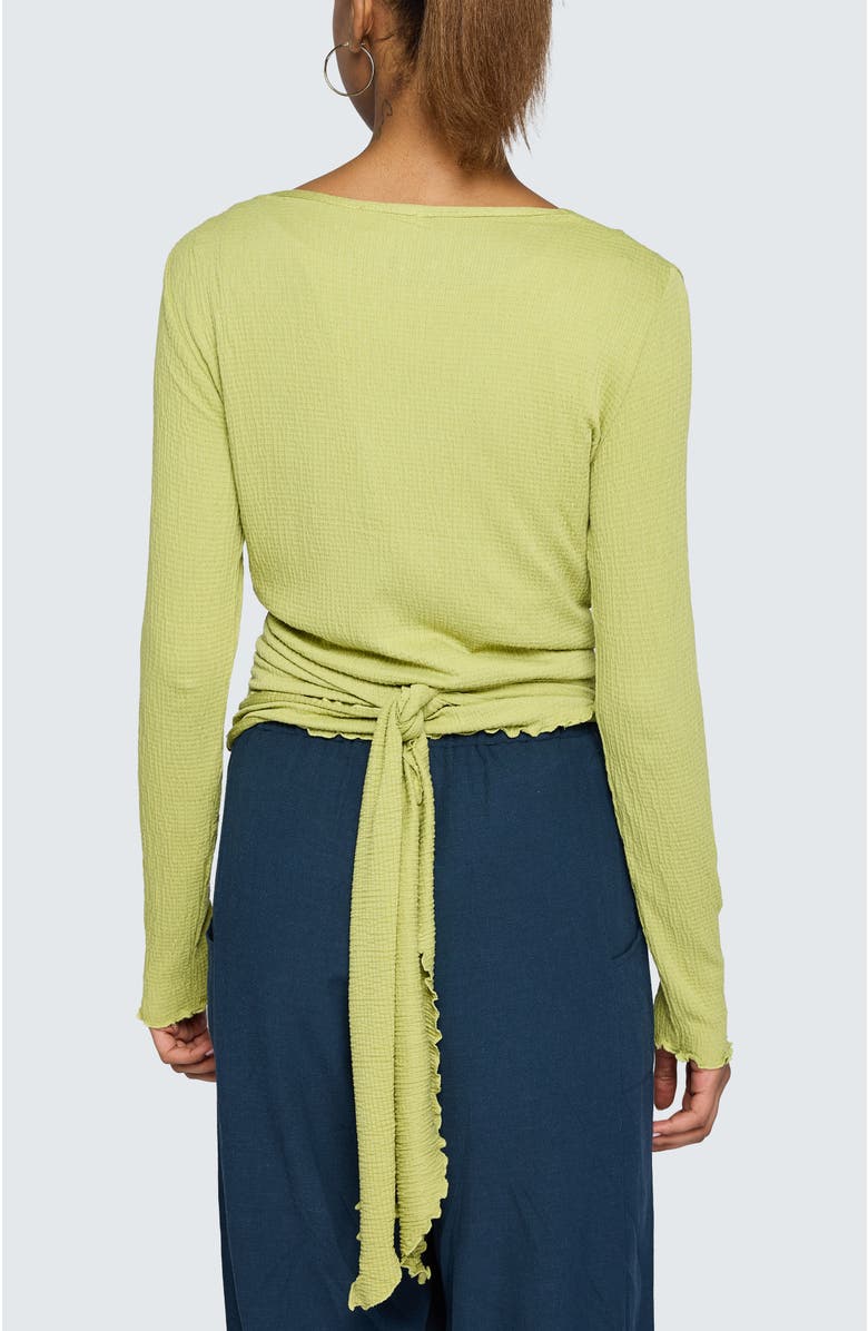 LUUKAA Kai Wrinkled Viscose Jersey Top, Alternate, color, Lime