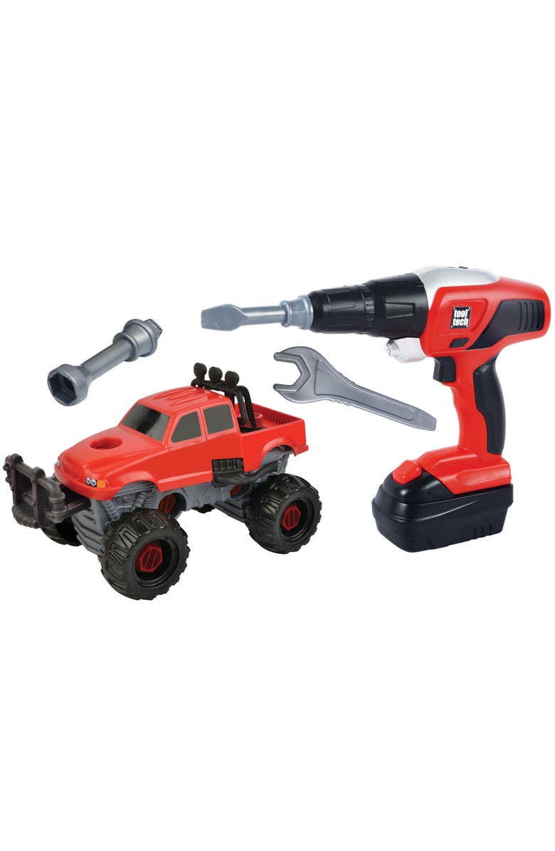 Red Box Take Apart Truck and Power Drill Set, Main, color, Red