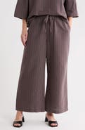 Eileen Fisher Wide Leg Crop Organic Cotton Blend Pants