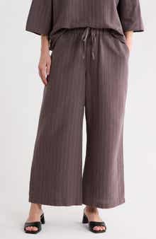 Wide Leg Crop Organic Cotton Blend Pants