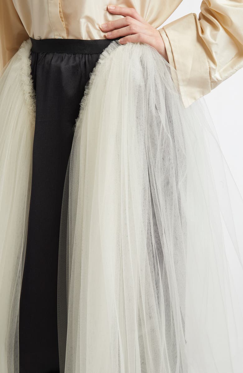 Meruert Tolegen Tulle & Silk Charmeuse Ballet Skirt, Alternate, color, 