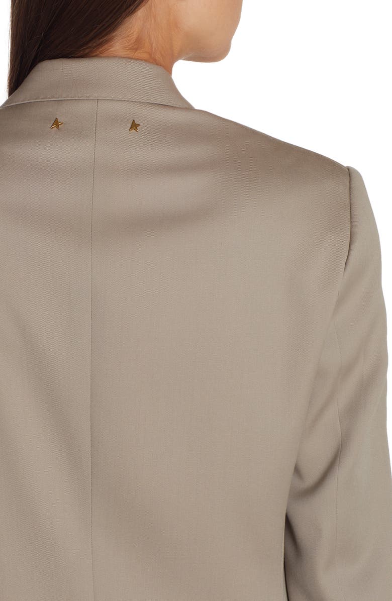 Golden Goose Double Breasted Wool Gabardine Blazer, Alternate, color, 