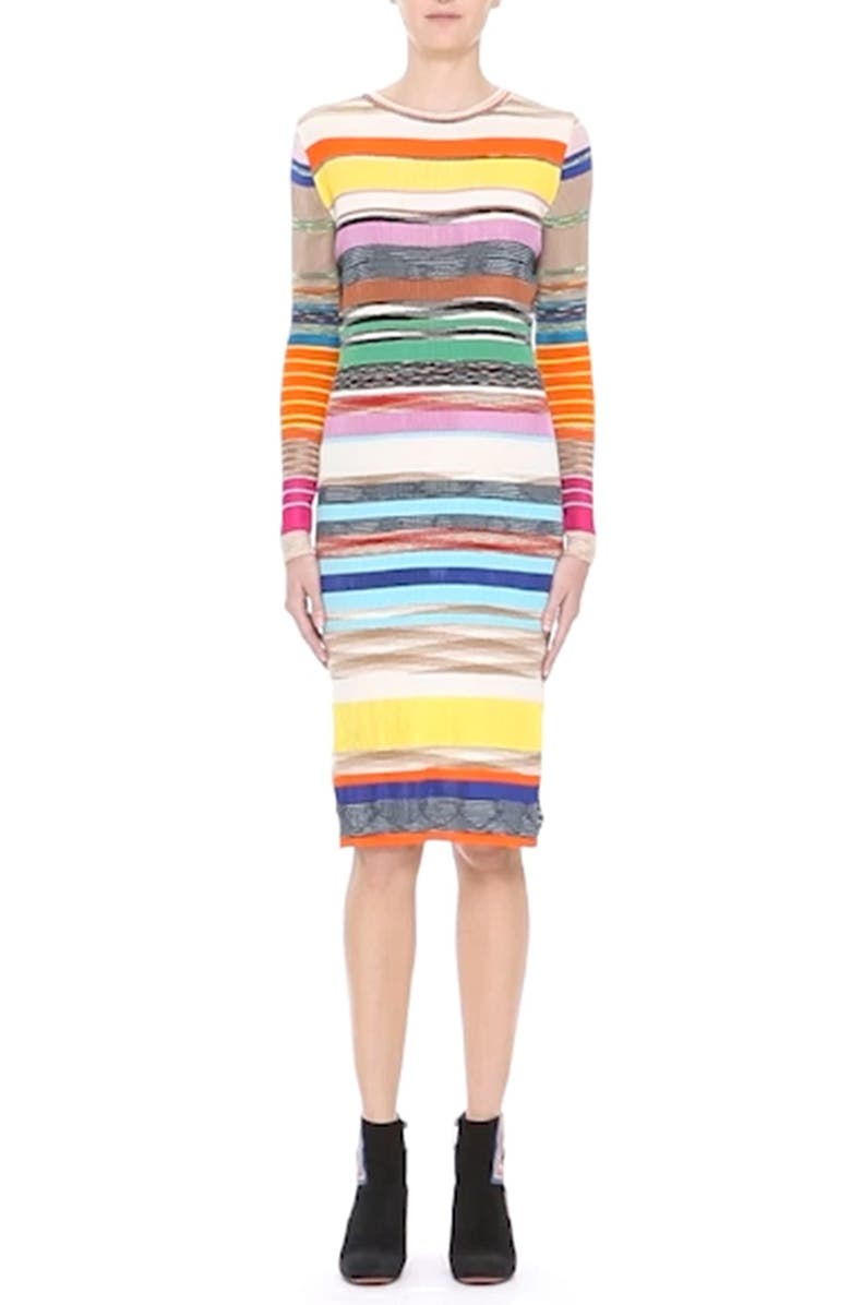 Missoni Stripe Rib Knit Sheath Dress, Alternate, color, 