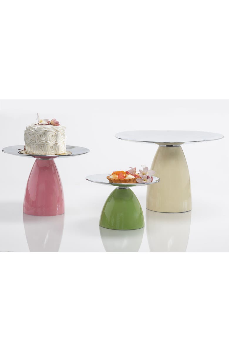 Lunares Luxe Cake Pedestal, Alternate, color, Oyster