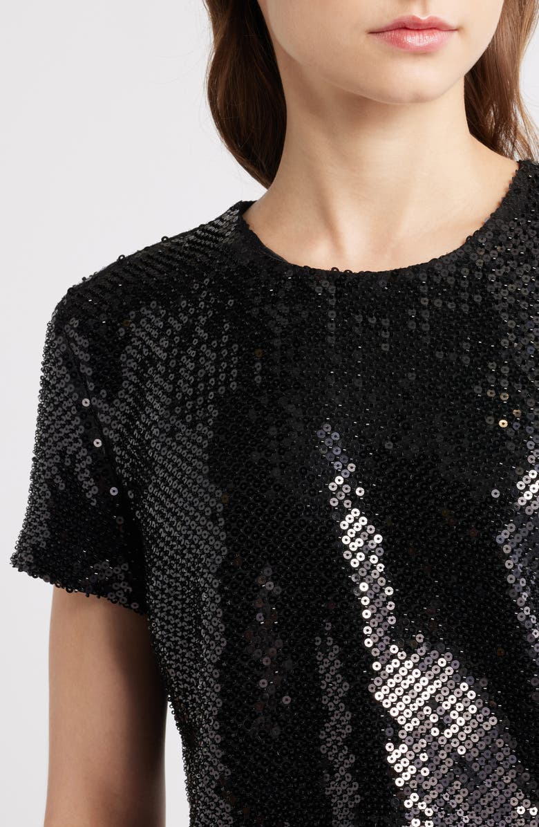 FRAME Sequin Crop Top, Alternate, color, Black
