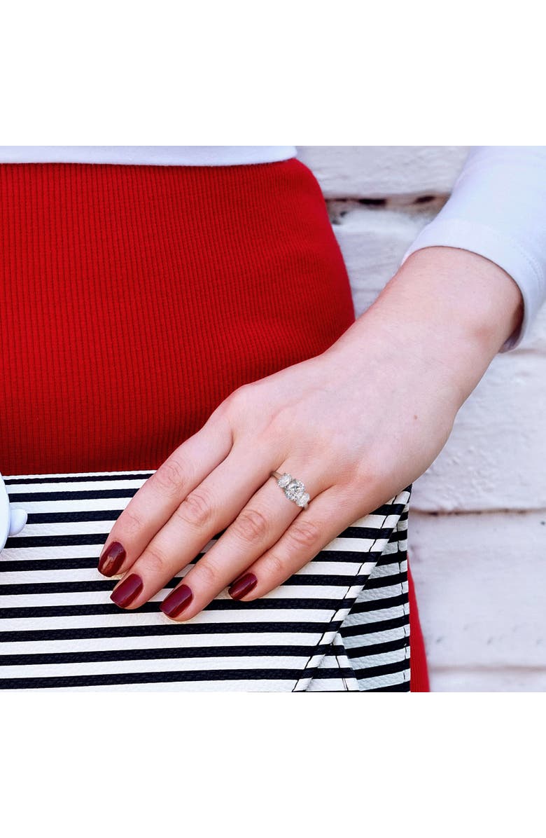 Julianna B. Moissanite Oval 3-Stone Engagement Ring, Alternate, color, 