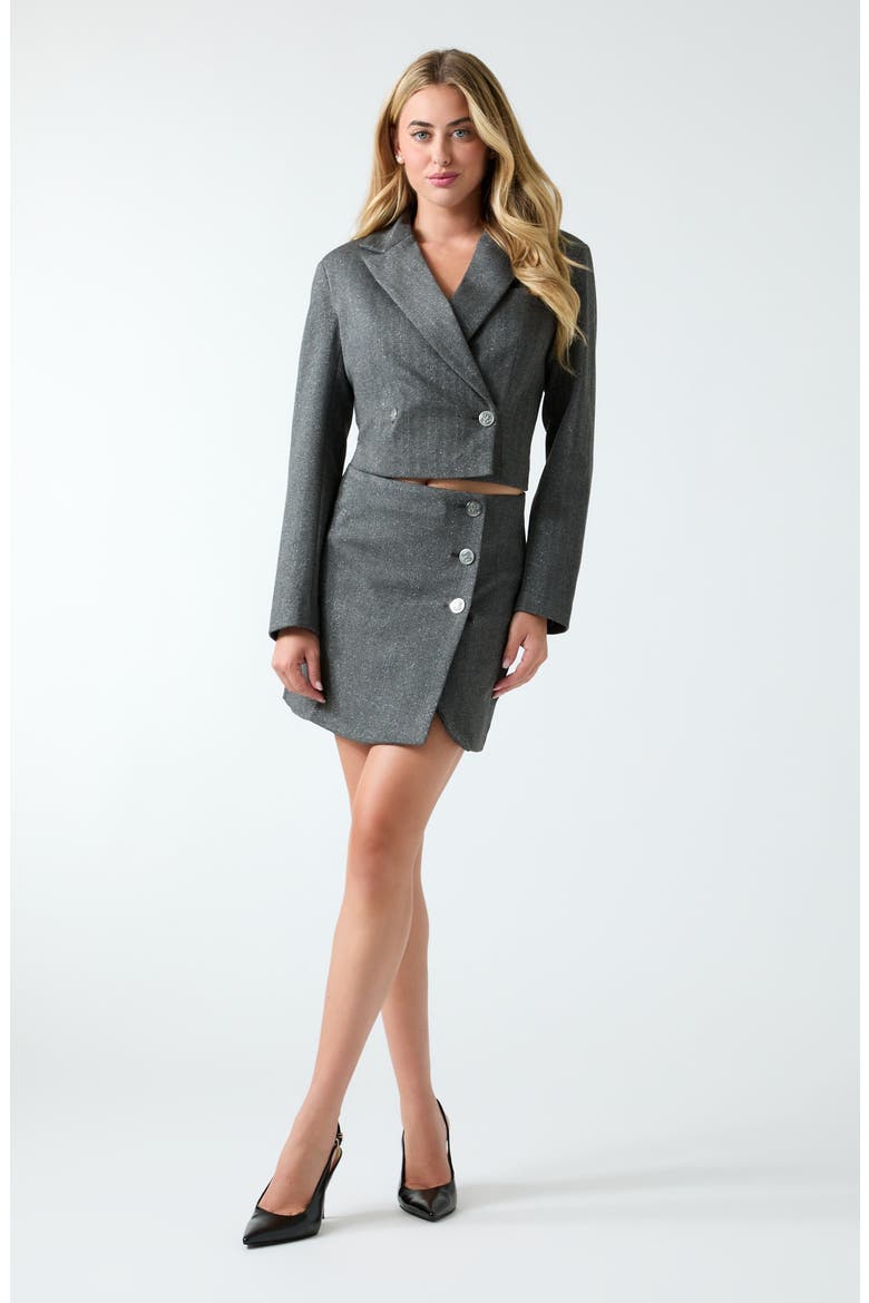 Bertha A Line Miniskirt, Alternate, color, OPEN GREY