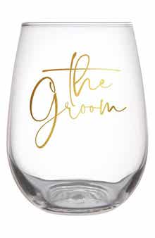 CREATIVE BRANDS The Groom Stemless Wine Glass