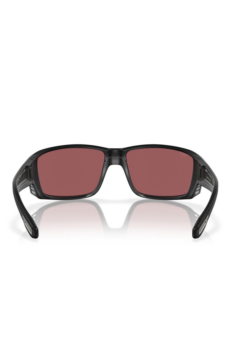 60mm Polarized Square Sunglasses, Alternate, color, MATTE BLACK