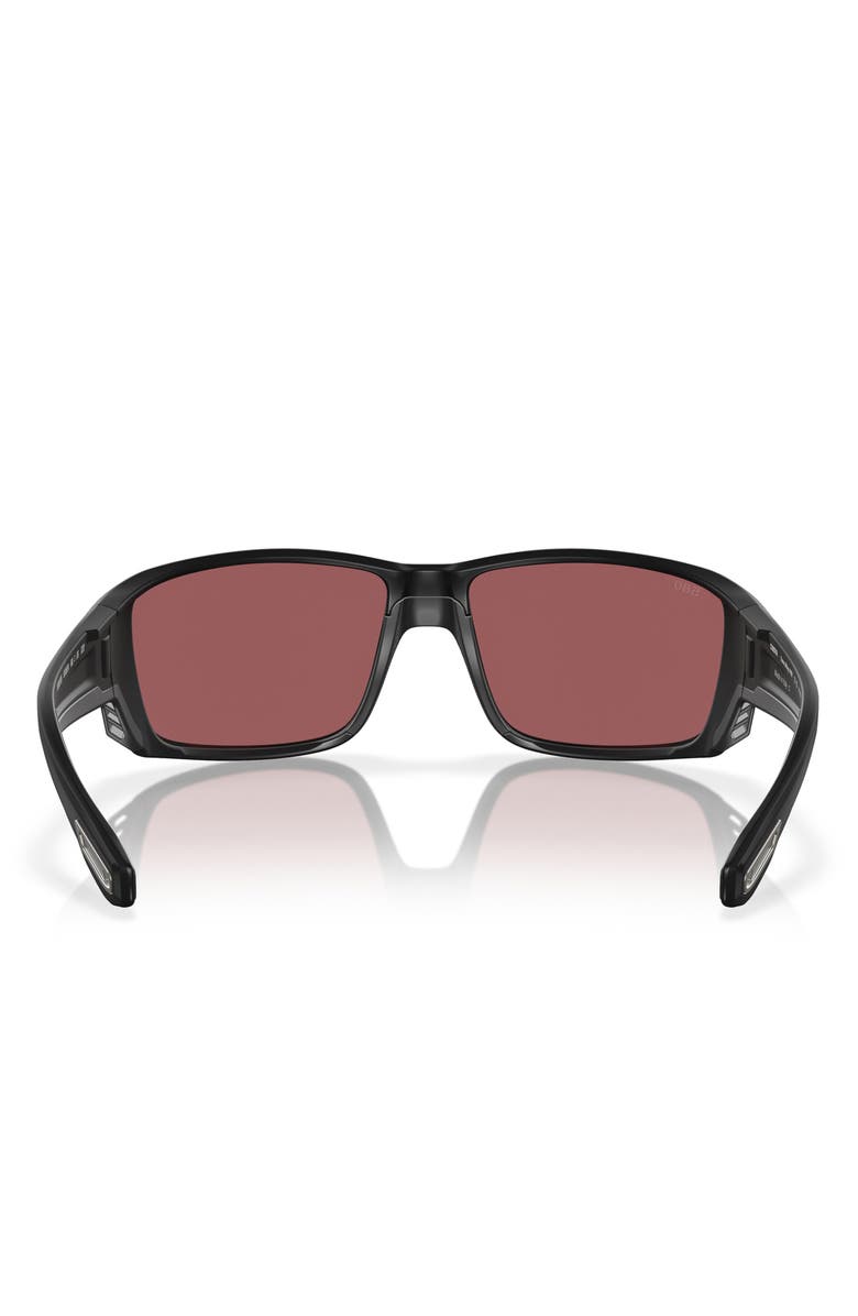Costa Del Mar 60mm Polarized Square Sunglasses, Alternate, color, Matte Black