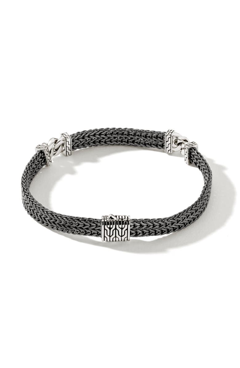 John Hardy Classic Chain Pavé Diamond Station Bracelet, Alternate, color, 
