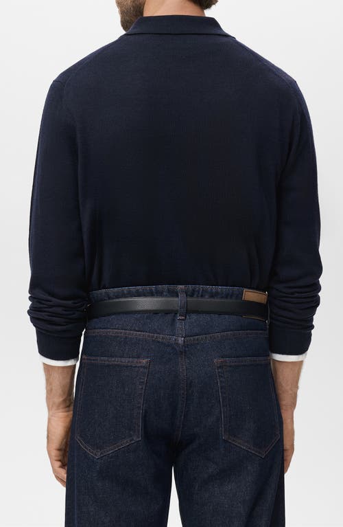 Mango Wool Cardigan In Blue