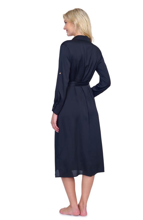 Shop Gottex Monte Carlo Shirt Dress In Black