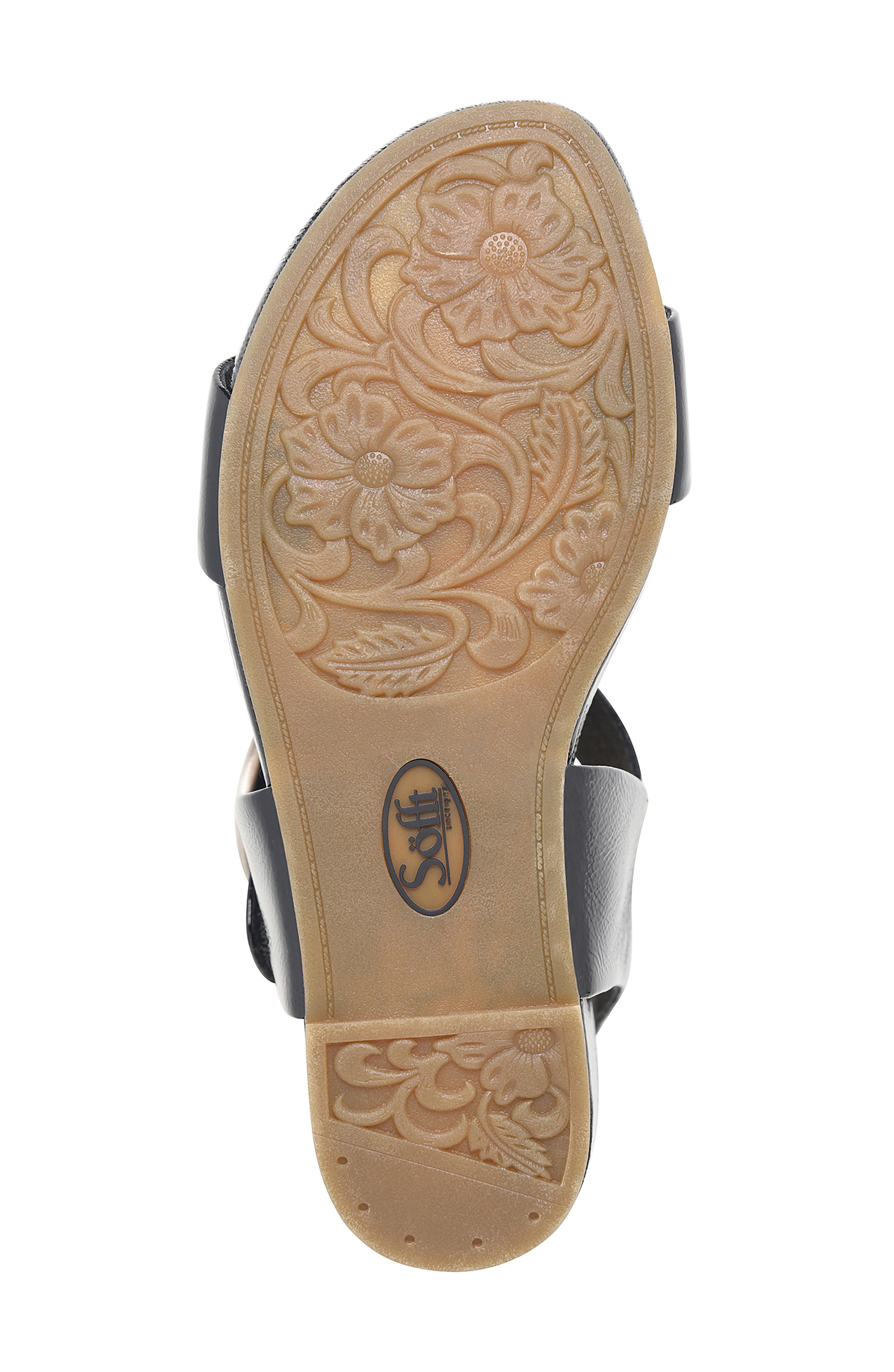 Söfft Vaya Wedge Sandal, Alternate, color, Black Patent