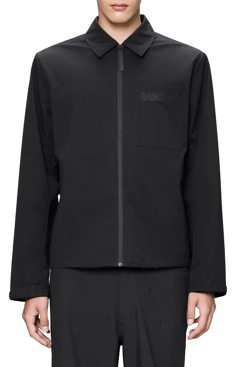 Rains Mito Water Repellent Overshirt, Main, color, Black