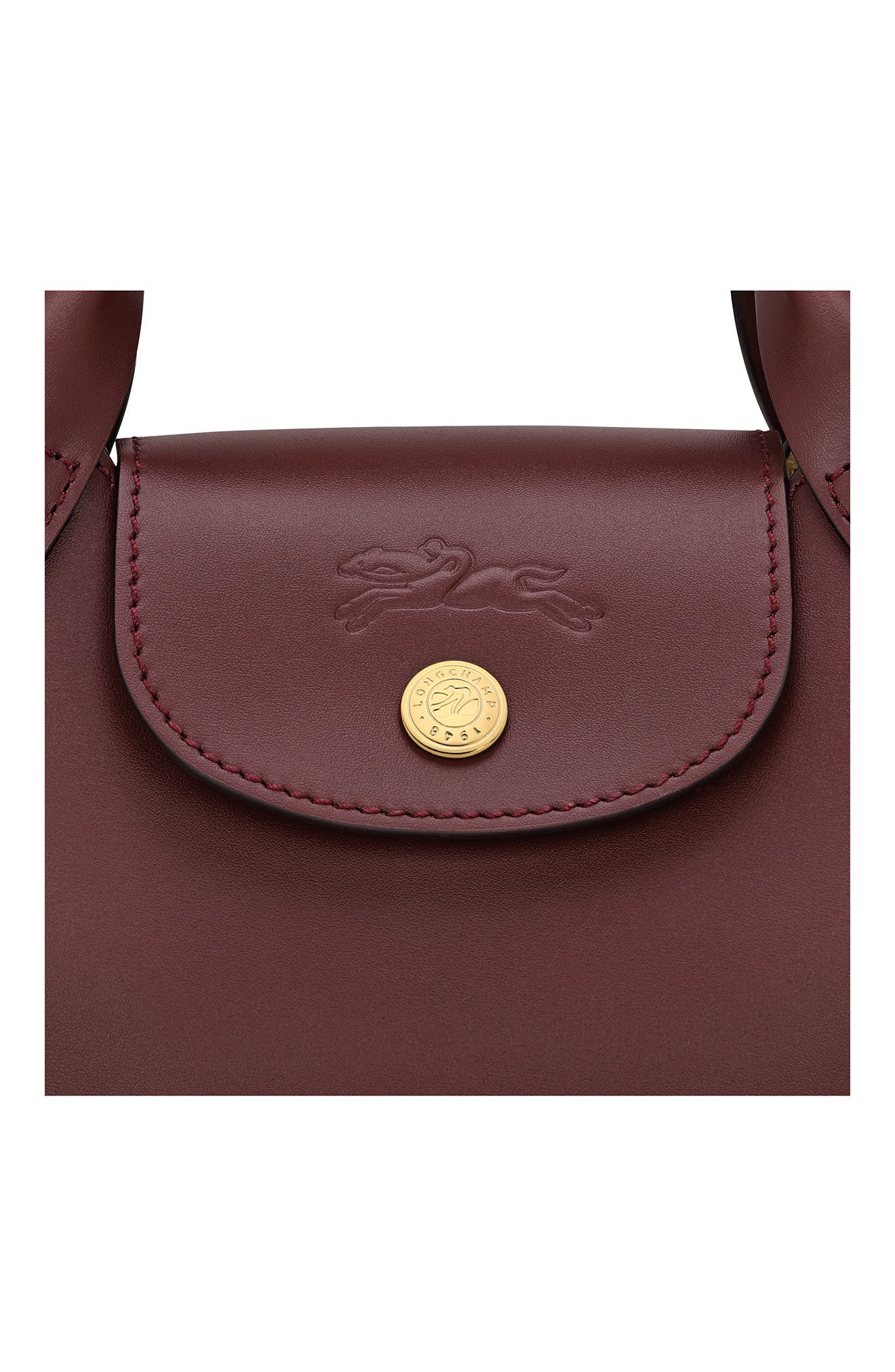 Longchamp Extra Small Épure Timeless Leather Crossbody Bag, Alternate, color, Burgundy