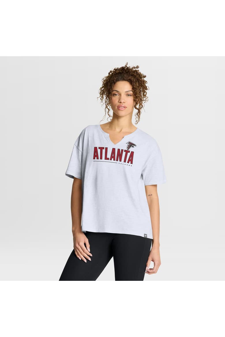Women's Fanatics White Atlanta Falcons Redzone Slub Boxy T-Shirt, Main, color, White