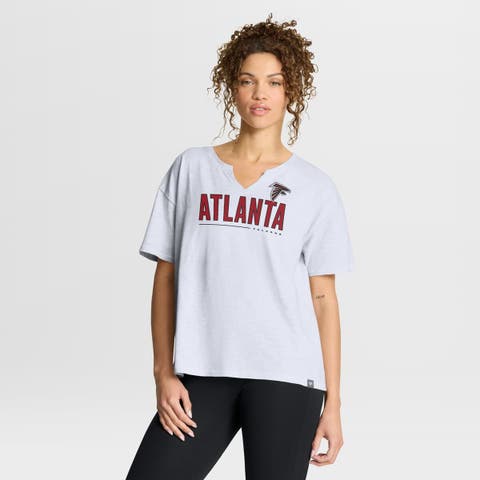 Women's Fanatics White Atlanta Falcons Redzone Slub Boxy T-Shirt