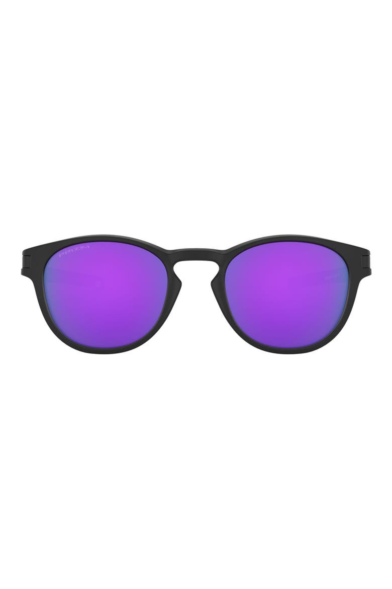 Latch™ 53mm Prizm™ Round Sunglasses, Main, color, MATTE BLACK