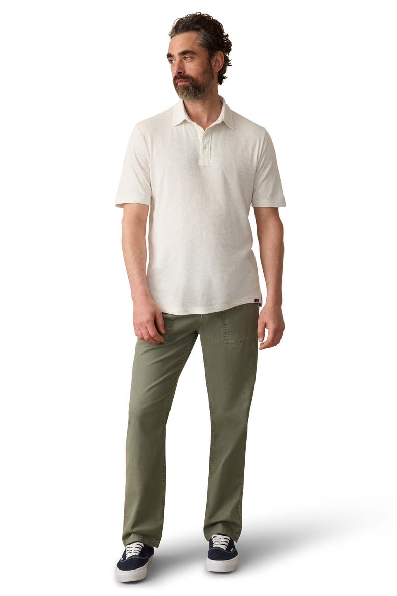 Cloud Cotton Blend Polo, Alternate, color, IVORY HEATHER