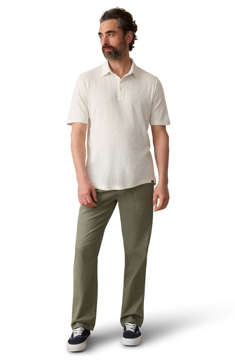 Faherty Cloud Cotton Blend Polo, Alternate, color, Ivory Heather