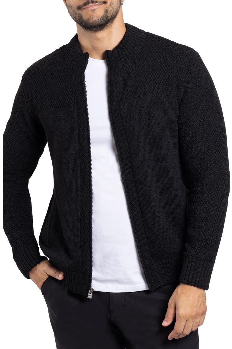 Full Zip Cardigan, Main, color, BLACK