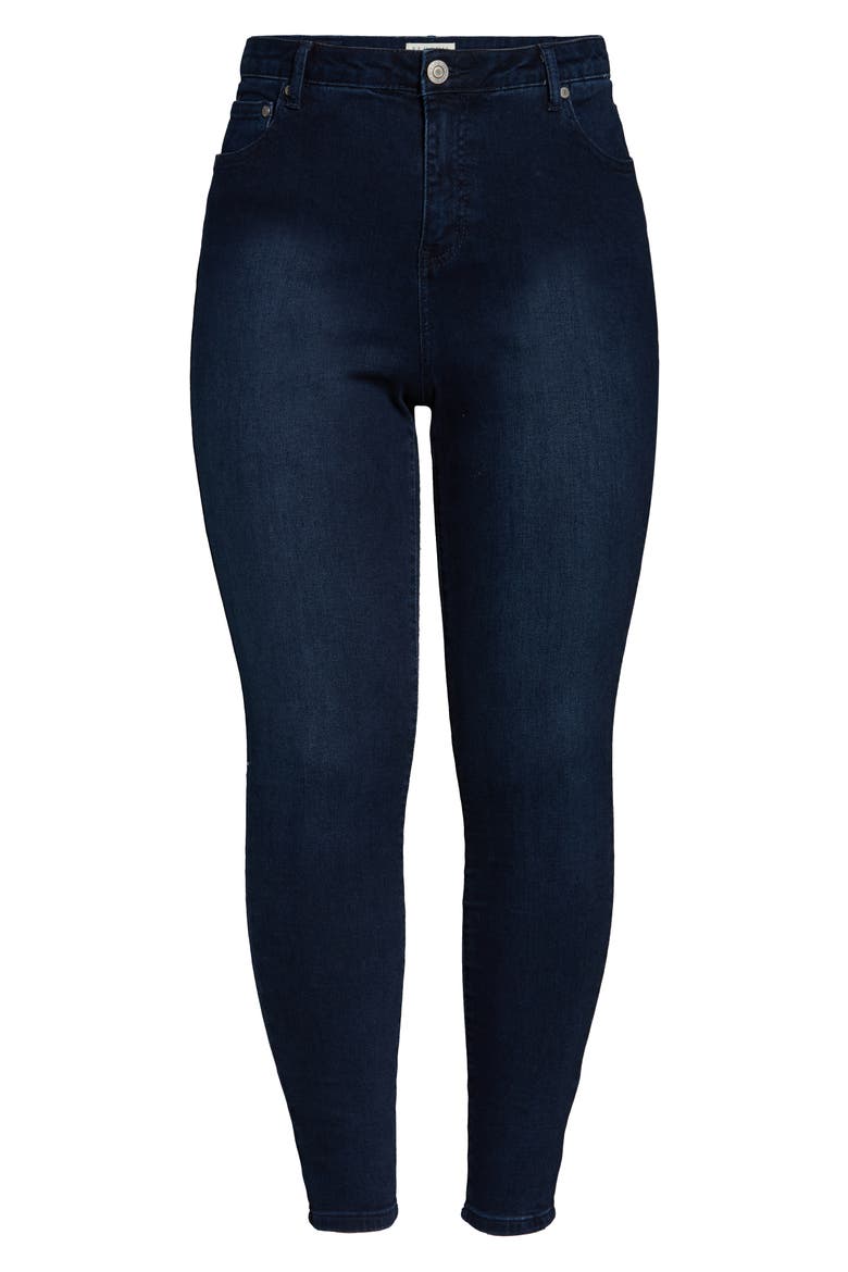Olivia Sculpting Skinny Jeans, Alternate, color, DARK WASH
