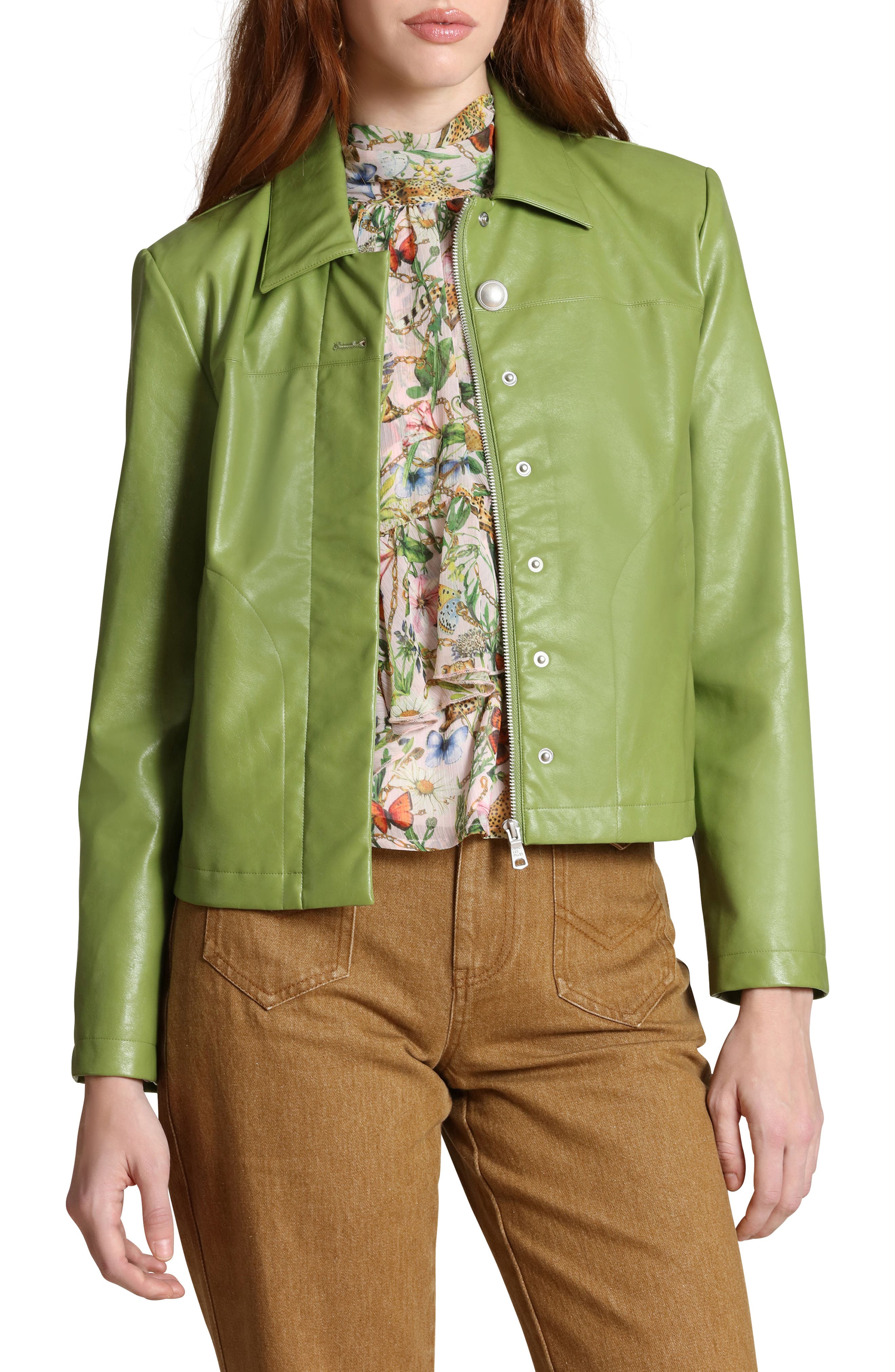 Faux Leather Jacket - image 3