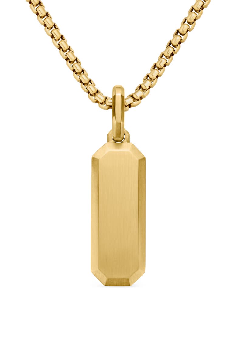 Men's Streamline Dog Tag Pendant, Main, color, 18K YELLOW GOLD